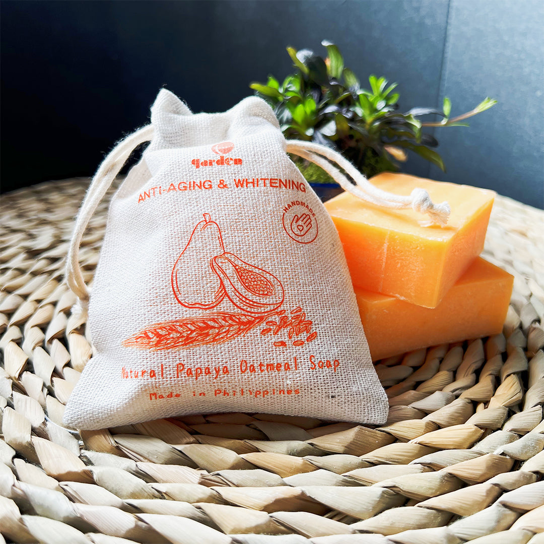 天然木瓜燕麥手工香皂 (女士身體美容專用) 提亮膚色 提拉 潤膚 防衰老