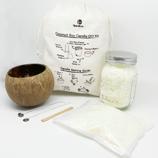 DIY天然大荳椰殼蠟燭製作材料工具套裝