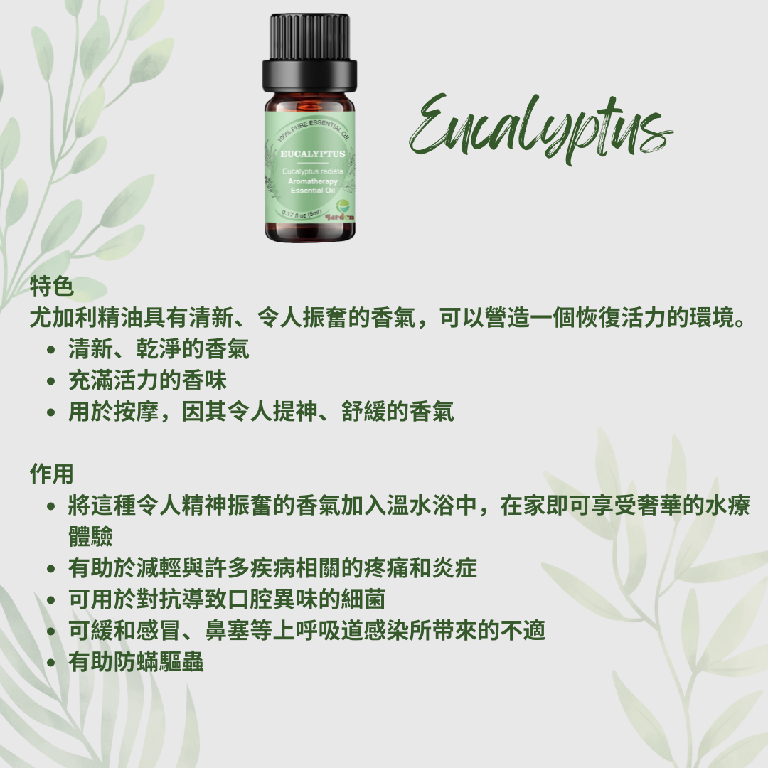 100%純天然香薰精油5ml - 尤加利