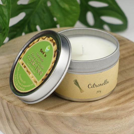 Natural Handmade Soy Wax Aroma Candle - Citronella 70g