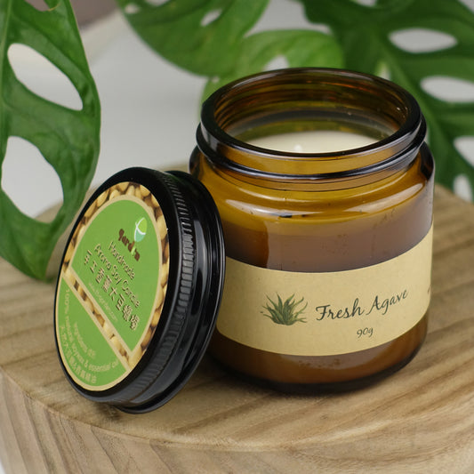Natural Handmade Soy Wax Aroma Candle - Fresh Agave 90g