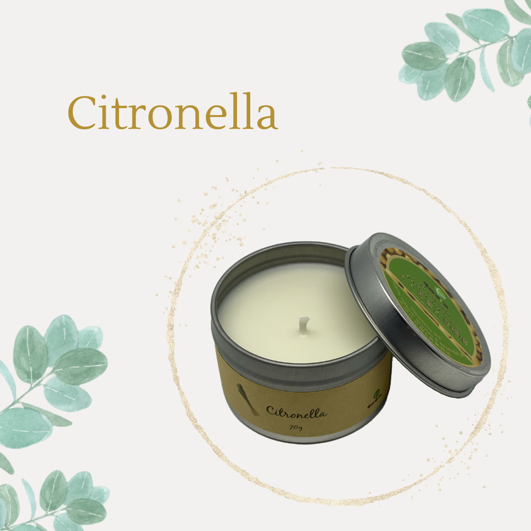 Natural Handmade Soy Wax Aroma Candle - Citronella 70g