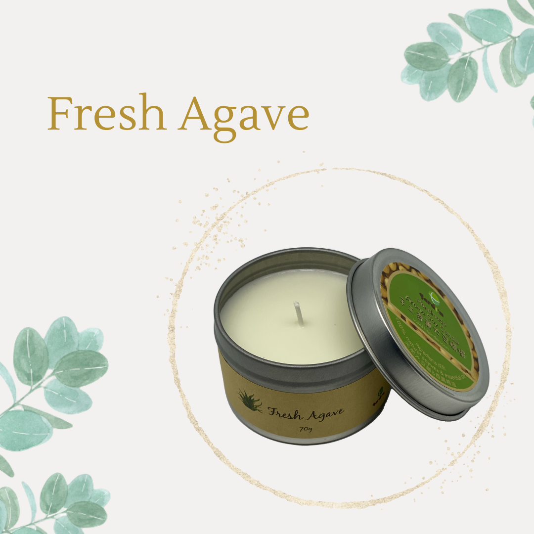 Natural Handmade Soy Wax Aroma Candle - Fresh Agave 70g